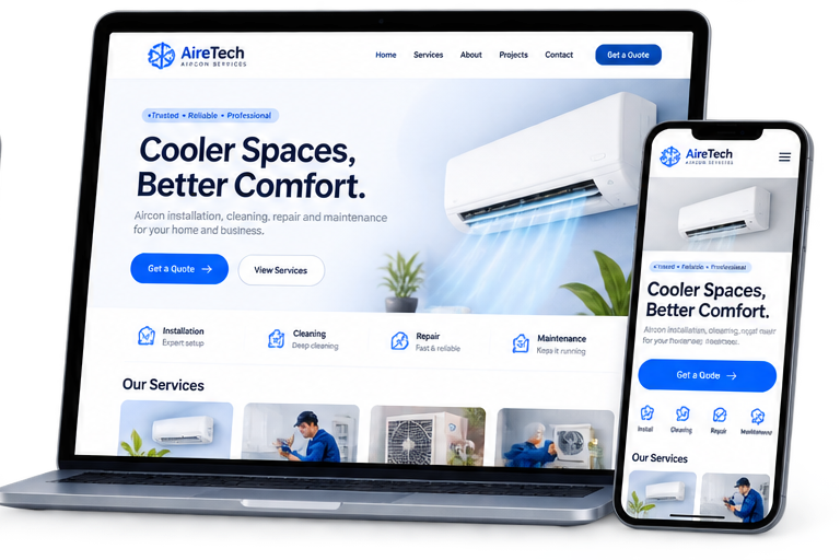 Modern corporate local business responsive website example